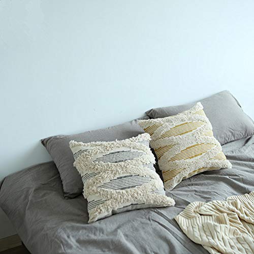 LEVINIS Grey Throw Pillow Covers 18 x 18 Inch - Decorative Throw Pillow Covers for Sofa Couch Bedroom Living Room Car - color: Grey Striped, size: 18" x 18" (Pack of 1)