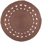 SAFAVIEH Area Rug 6' Round - Natural Fiber Collection - Brown, Handmade Jute, Boho Farmhouse Braided Design (NF364T) - color: Brown, size: 6' (Round)