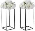Black Plant Stand Pedestal Stand - 2 Pcs Metal Plant Stand, 23.6in Tall Flower Stand Vase Flower Holder, Wedding Centerpieces for Table, Corner Planter Pot Rack for Living Room, Home, Patio Decor