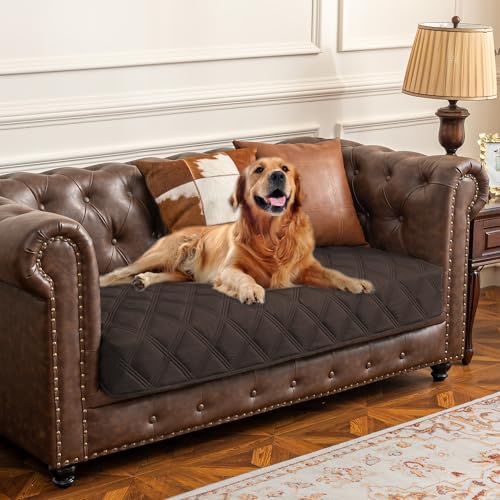 Ameritex Waterproof Dog Bed Cover Pet Blanket with Anti-Slip Back for Furniture Bed Couch Sofa - color: Chocolate, size: 30x53 Inch (Pack of 1)