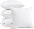 Leeden 22 x 22 Pillow Inserts (Set of 4) - Throw Pillow Inserts with 100% Cotton Cover - 22 Inch Square Interior Sofa Pillow Inserts - Decorative Pillow Insert Pair - White Couch Pillow