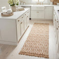 SAFAVIEH Natural Fiber Collection Runner Rug - 2'3" x 8', Natural & Ivory, Handmade Boho Farmhouse Fringe Jute, Ideal for High Traffic Areas in Living Room, Bedroom (NF184A) - size: 2'3" x 8' (Runner)