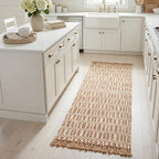 SAFAVIEH Natural Fiber Collection Runner Rug - 2'3" x 8', Natural & Ivory, Handmade Boho Farmhouse Fringe Jute, Ideal for High Traffic Areas in Living Room, Bedroom (NF184A) - size: 2'3" x 8' (Runner)
