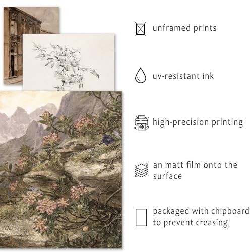 ANERZA 16 PCS Vintage Wall Art Decor, Farmhouse Wall Prints for Bedroom, Rustic Posters for Room Aesthetic, Wall Collage Kit Pictures for Living Room, Cottagecore Dorm Gallery Home Decor - color: Vintage tan, size: 11"x14" Unframed