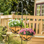 Kingbuy Metal Hanging Planter Basket with Coconut Fiber Liner Chain Wire Plant Holder 10 Inch Flower Pot for Indoor Outdoor Decor, Butterfly Pattern, 2 Pack - size: 10 Inch, style: Butterfly