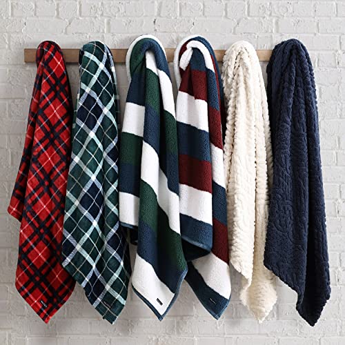 Nautica - Throw Blanket, Soft Cable Knit Sherpa Bedding, Cozy Home Decor for Bed or Couch (Declan Ivory, 50" x 60") - color: Declan Ivory