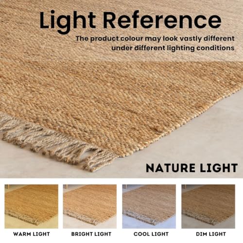 HOMEMONDE Chunky Braided Jute Area Rug 8x10 ft Rectangle Boho Home Décor Indoor Rug - Natural Handcrafted Farmhouse Style Rug for Bedroom, Living Room, Dining Room Kitchen, and Hallway - size: 8' x 10' (Rectangular)