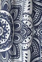 Popular Handicrafts Indian Hippie Bohemian Beautiful Ombre Color Mandala Curtain Panels Blue Silver - color: Blue Silver, size: 38"W x 83"L (Pack of 2)