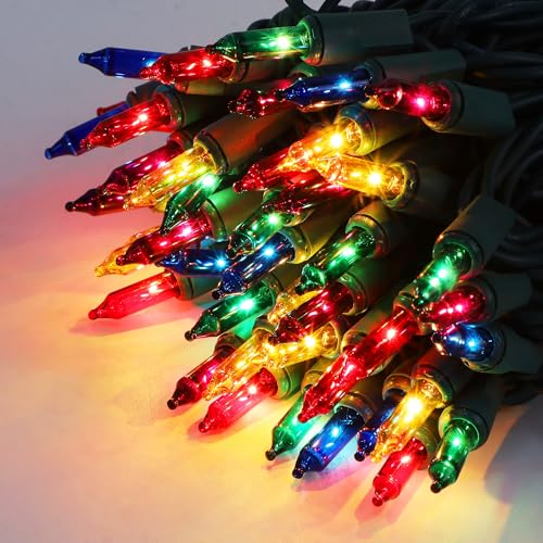 Multicolor Christmas String Lights, 100 Count, Incandescent Mini Christmas Lights, Connectable Xmas Tree Light for Indoor Outdoor Garland Birthday Holiday Wedding Festival Party - color: Multicolor
