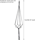 3 Pack Macrame Plant Hanger, Handmade Cotton Rope Plant Hangers Set with Tassel Countyard Indoor Outdoor Flower Pot Plan-t Hanger Home Decor for Indoor Outdoor(Color:Primary)