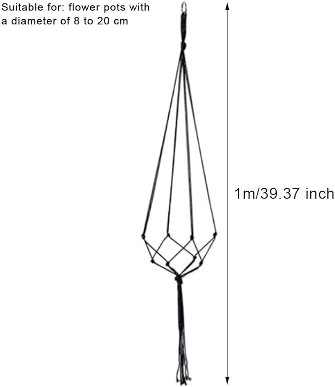 3 Pack Macrame Plant Hanger, Handmade Cotton Rope Plant Hangers Set with Tassel Countyard Indoor Outdoor Flower Pot Plan-t Hanger Home Decor for Indoor Outdoor(Color:Primary)