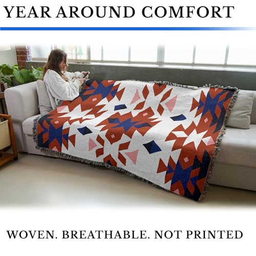 Pure Country Weavers Dust Bowl - Western Tapestry Throw Blanket Woven from Cotton - Made in The USA (72x54) - color: Sunset Canyon