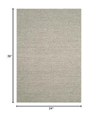 SAFAVIEH Natura Collection Accent Rug - 2' x 3', Silver, Handmade Wool Blend, Textured Design, Ideal for Hallway, Bedroom, Foyer (NAT620C) - color: Silver, size: 2' x 3' (Rectangular)