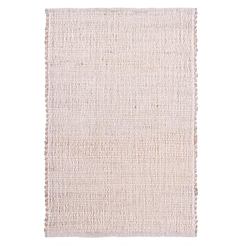 Neutral Jute Boho Rug 2x3 ft Braided Rug 2X3 - Earthy Farmhouse Cotton & Jute Carpet - Braided Rug for Kitchen - Reversible Woven Rug - color: Neutral, size: 2' x 3'