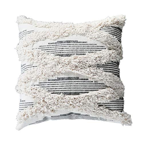 LEVINIS Grey Throw Pillow Covers 18 x 18 Inch - Decorative Throw Pillow Covers for Sofa Couch Bedroom Living Room Car - color: Grey Striped, size: 18" x 18" (Pack of 1)