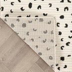 Abani Neutral Collection Cream Area Rug 8' x 10' for Living Room, Dining Room, Family Room - Modern Design - Durable & Easy to Clean - color: Black, size: 8' x 10' (Rectangular)