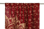 Popular Handicrafts Indian Hippie Bohemian Beautiful Ombre Maroon Color Mandala Curtain Panels Gold - color: Maroon Gold, size: 38"W x 83"L (Pack of 2)