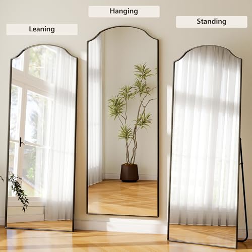 Full Length Mirror,Full Body Mirrors with Stand,32 x 71 Inch Wall Mirror Full Length for Bedroom Living Room Black - size: 71"L x 32"W