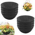 Riare 8 Pack 16 Inch Round Fabric Planter Basket Liner- Hanging Basket Liners Replacement Coco Fiber Liner Alternative for Hanging Basket Flowers (Prevent Birds from Nesting) - size: 16inch