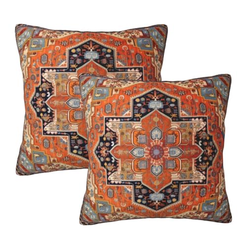 Geometric Bohemian Throw Pillow Covers 18 X 18 Inch Set of 2 Pillow Cases Decoration Cushion Cover for Sofa Bedroom Living Room Outdoor - color: Geometric Bohemian