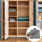 300 Pcs Thin Felt Pads, Mini Foam Felt Pads Round 3/5 Inches Self Adhesive Cabinet Cushion Dots for Cabinet Doors Furniture Desks Floor Drawers Black