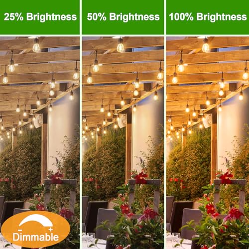 GvvooHome LED S14 Replacement Light Bulbs for Patio String Light, Shatterproof & Waterproof Hanging Light Bulbs for Outdoor String Lights, Dimmable, E26 Base, 24 Pack - color: Warm, size: 24 Pack