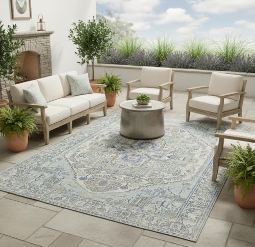 Grey Distressed Vintage Medallion Washable Area Rug for Living Room Dining Kitchen Bedroom Nursery Playroom Traditional Carpet 2x3 Boho Antiqued Non Slip Large Indoor Carpet Bathmat - color: C, size: 2x3ft