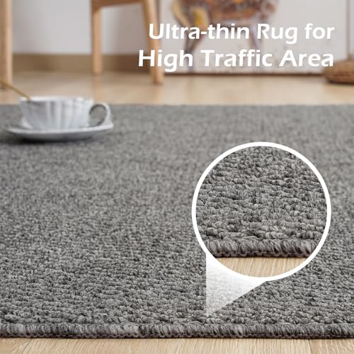 Softlife Hallway Runner Rug 2x6 ft Faux Jute Rug Washable Entryway Hall Carpet Runner Modern Farmhouse Laundry Room Rugs Kitchen Rugs Long Carpet for Bathroom, Grey - color: Grey, size: 2' x 6' (24"x72")