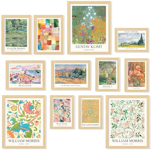 97 Decor Vintage Eclectic Wall Art Prints - Artsy Maximalist Decor Gallery Wall Prints for Bedroom Dorm, Famous Art Posters for Room Aesthetic Pictures, Colorful Eclectic Decorations (Unframed)