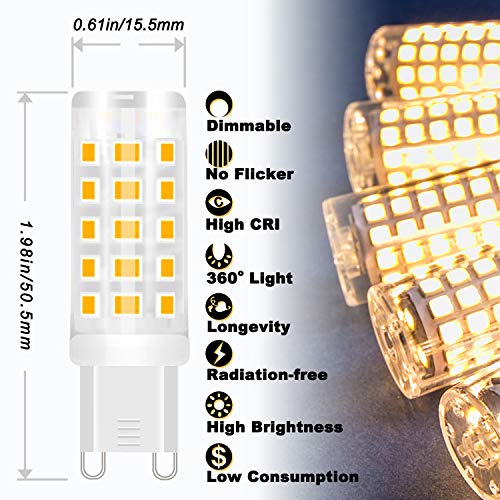 ALIDE G9 Led Bulbs Dimmable 3W Replace 20W 25W 30W Halogen Equivalent,2700K Soft Warm White, AC120V G9 Clear T4 Bi-pin Led Bulbs for Chandelier Pendant Wall Home Lighting,300LM,360 Deg,10Pack - color: 3w 2700k Warm