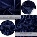 Fleece Plush Throw Blanket Navy Blue(50 by 60 Inches),Super Soft Fuzzy Cozy Flannel Blanket for Couch Sofa.Microfiber Blanket Lightweight - color: Navy Blue, size: Throw(50"×60")