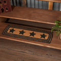 VHC Brands Farmhouse Primitive Jute Black Thanksgiving Stair Tread Stencil Stars Rect Latex 8.5"x27" - size: 3" x 2" (Rectangular)