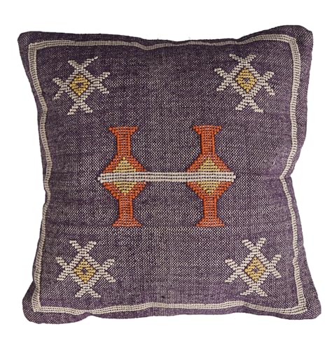 Indian Cotton Cushion Cover Sabra Kilim Pillow Cover Designer Decorative Sofa 18x18 Inche Handwoven Cushion Case for Farmhouse Home Decor Spring Decorative Pillow (Pattern 15) - color: Pattern 15