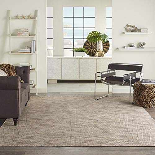 Nourison Home Positano Beige 2'2" x 12' Area Rug - Easy Clean, Non Shedding, Bed Room, Living Room, Dining Room, Kitchen (12' Runner) - color: Beige, size: 2'2" x 12' (Runner)