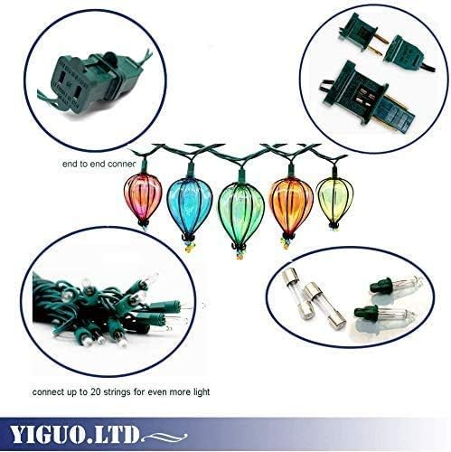 DOGHLY 11FT Fairy String Lights with 10 Color Bulbs Decorations, Outdoor Tropical Beach Theme Lights Patio String Lights for Party Camping Wedding Decor, UL Listed, Connectable,1 Pcs - size: 1 Pcs