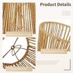 3PCS Chandelier Lamp Shades,Rattan Lamp Shade Clip-on Rattan hanging lamp Shade,Natural Touch Hand Woven Lampshade for Chandeliers, Pendants, Wall Sconces, 3.9 x 5.6 x 5.4 in