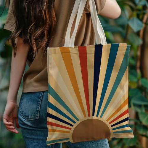 Boho Style Canvas Bag for Women Boho Fashion Tote Bag for Bohemian Lover - color: Sunburst Bag