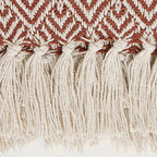 DII Diamond Throw Collection Cotton Woven, 50x60, Cinnamon - color: Cinnamon
