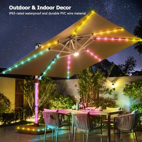66ft Globe String Lights, 133 LED RGB Color Changing String Fairy Lights, Smart APP & IR Remote Control, 200+ Scene Modes for Bedroom Backdrop Indoor Outdoor Christmas Decorations - size: Globe - 66ft