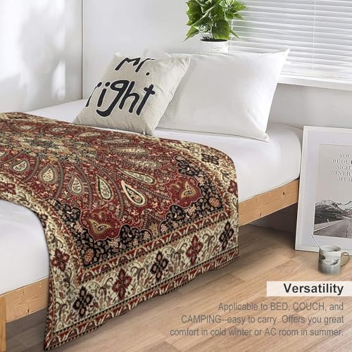 Boho Throw Blanket,Traditional Oriental Tribal Pattern Soft Throw Blanket for Couch Sofa Camping Office Travel Home Bedroom Decor All Seasons 30"x40" - color: Boho-13, size: 30x40in