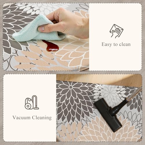 KIMODE Half Circle Kitchen Mats for Floor Cushioned Anti Fatigue,Semi Round Boho Kitchen Rug Non Slip,Waterproof Memory Foam Mat Carpet Decor for Sink Laundry Bathroom,Pink - color: Pink/Grey, size: 28" x 18" (1 PC)--0.47 inches