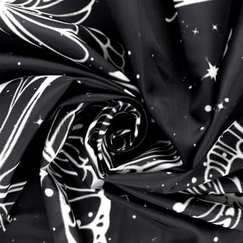 HVEST Butterfly Wall Hanging - Space Tapestry for Bedroom & Living Room, 59W x 51H inches - color: Black, size: 51"L x 59"W