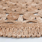SAFAVIEH Natural Fiber Collection Area Rug - 5' Round, Natural, Farmhouse Jute Design, Ideal for High Traffic Areas in Living Room, Bedroom (NF174A) - color: Natural, size: 5' (Round)