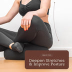 Meditation Cushion - 15" Buckwheat Pillow with Removable Cotton Cover and Carry Handle - Round Floor Cushion for Yoga, Meditation, Pilates, and Floor Sitting - Meditation Pillow by Cuvered