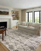 Loloi Kamala Collection KAM-02 Charcoal/Dove 2'-7" x 10'-0" Runner Rug - color: Charcoal / Dove, size: 2'7" x 10' (Rectangular)