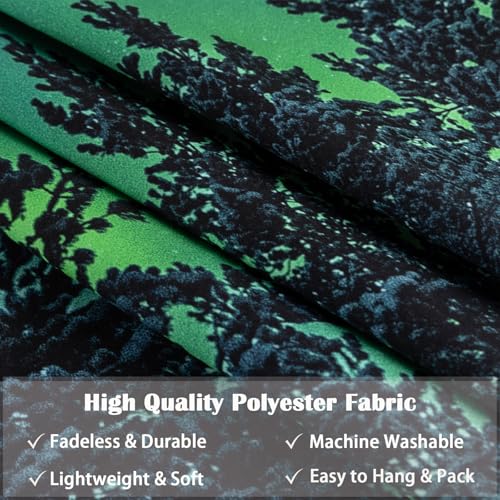 Apdidl Forest Wall Tapestry for Bedroom Aesthetic, Nature Outer Space Galaxy Starry Night Tapestry Wall Hanging, Green Landscape Ceiling Backdrop Decor Tapestries for Living Room Dorm (60"X79") - color: Aurora Forest Tapestry, size: 79"L x 60"W