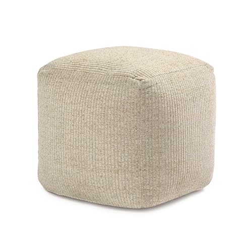Anji Mountain Pouf Ottoman Foot Rest, Handmade Ottoman Pouf, Comfortable Foot Stool, Decorative Floor Seating for Living Room Decor, Bedroom & Home Décor Accent - Natural - color: Natural