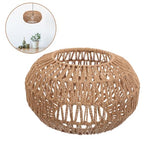 GALPADA 11.8 Inch Boho Woven Light Shade, Rattan Style Paper Rope Pendant Light Cover, Round Wicker Lamp Shade Replacement for Ceiling Hanging Fixtures