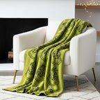 Dr. Seuss Grinch Holiday & Christmas Bedding Soft Cozy Chic Dreams Feather Knit Intarsia Throw Blanket, 50 in x 60 in, (Officially Licensed Product) by Franco Collectibles - color: Grinch, size: 50 in x 60 in