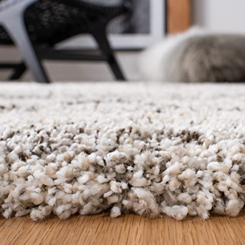 SAFAVIEH Hudson Shag Collection Accent Rug - 2' x 3', Grey & Beige, Modern Trellis Design, Non-Shedding & Easy Care, 2-inch Thick Ideal for High Traffic Areas in Foyer, Living Room, Bedroom (SGH281J) - color: Grey/Beige, size: 2' x 3' (Rectangular)